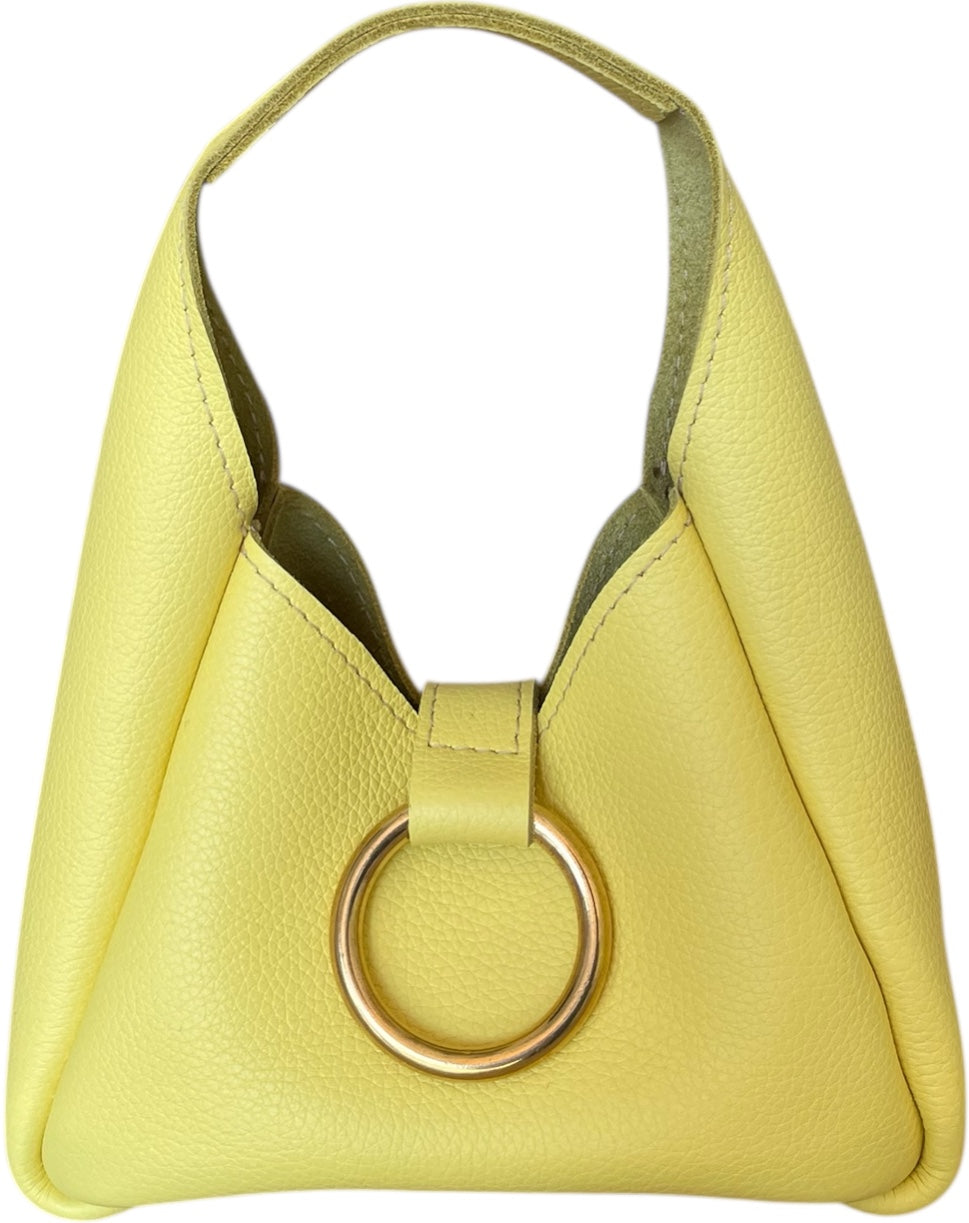 XOXO mini purse, yellow leather