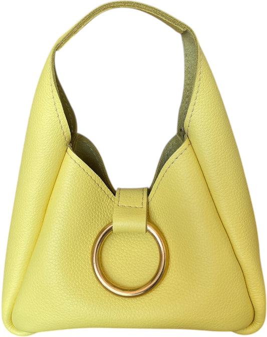XOXO mini purse, yellow leather