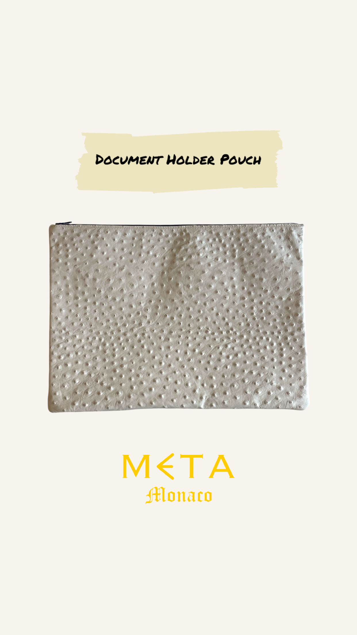 Document Holder Leather Pouch, Large