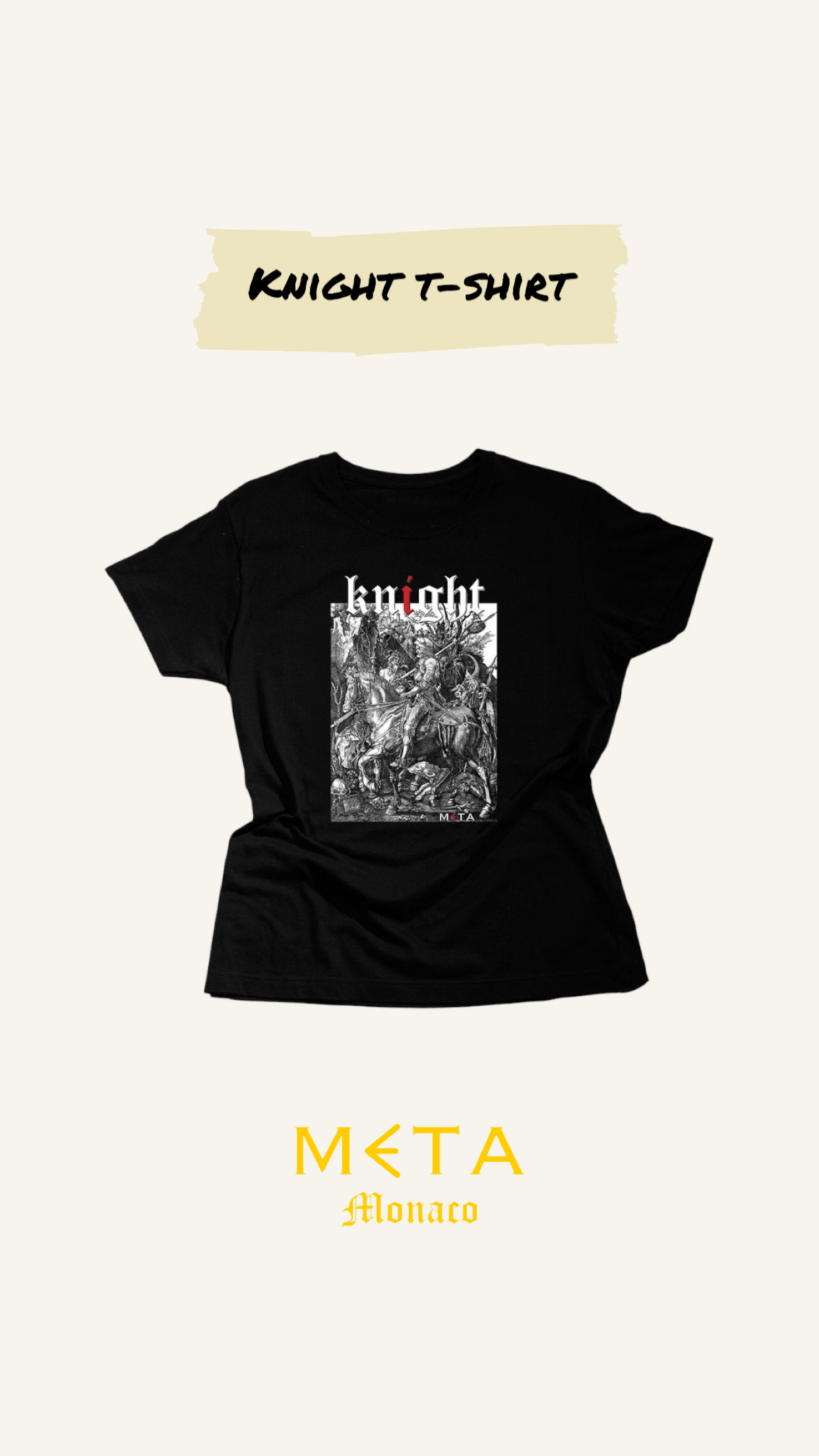 T-Shirt Knight, Black