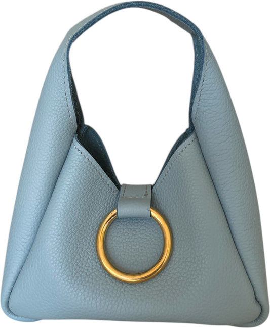 XOXO mini purse, blue leather