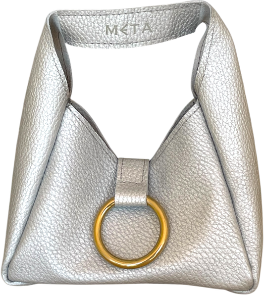 XOXO mini purse, poudre d’étoiles silver leather