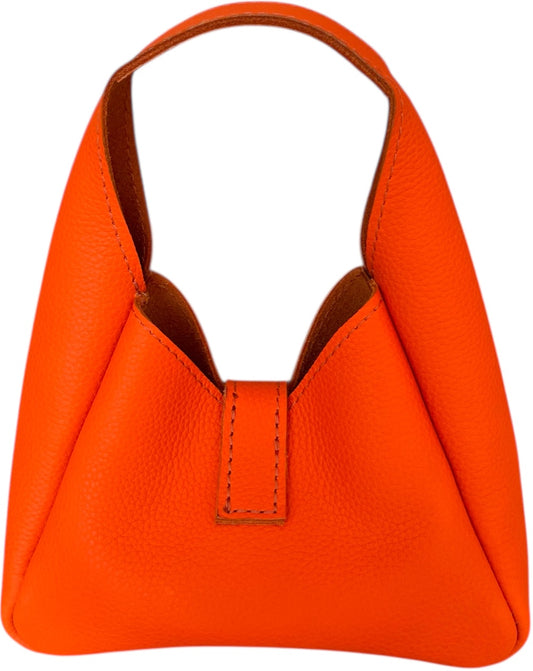 XOXO mini purse, orange leather