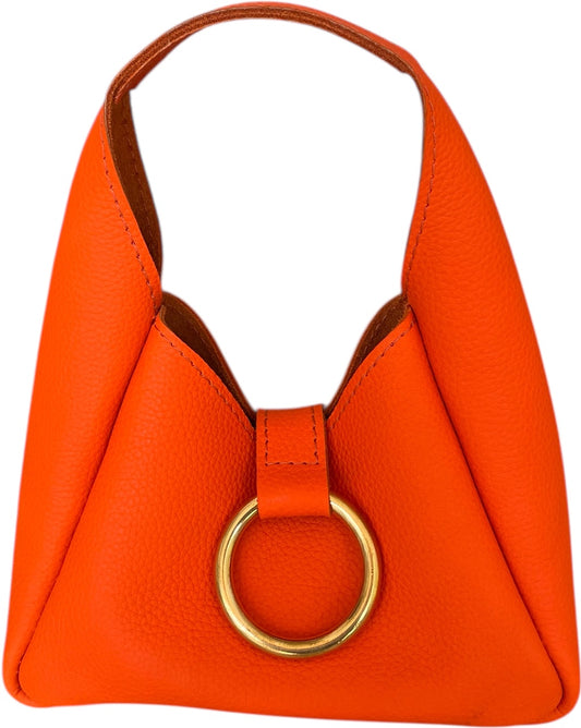 XOXO mini purse, orange leather