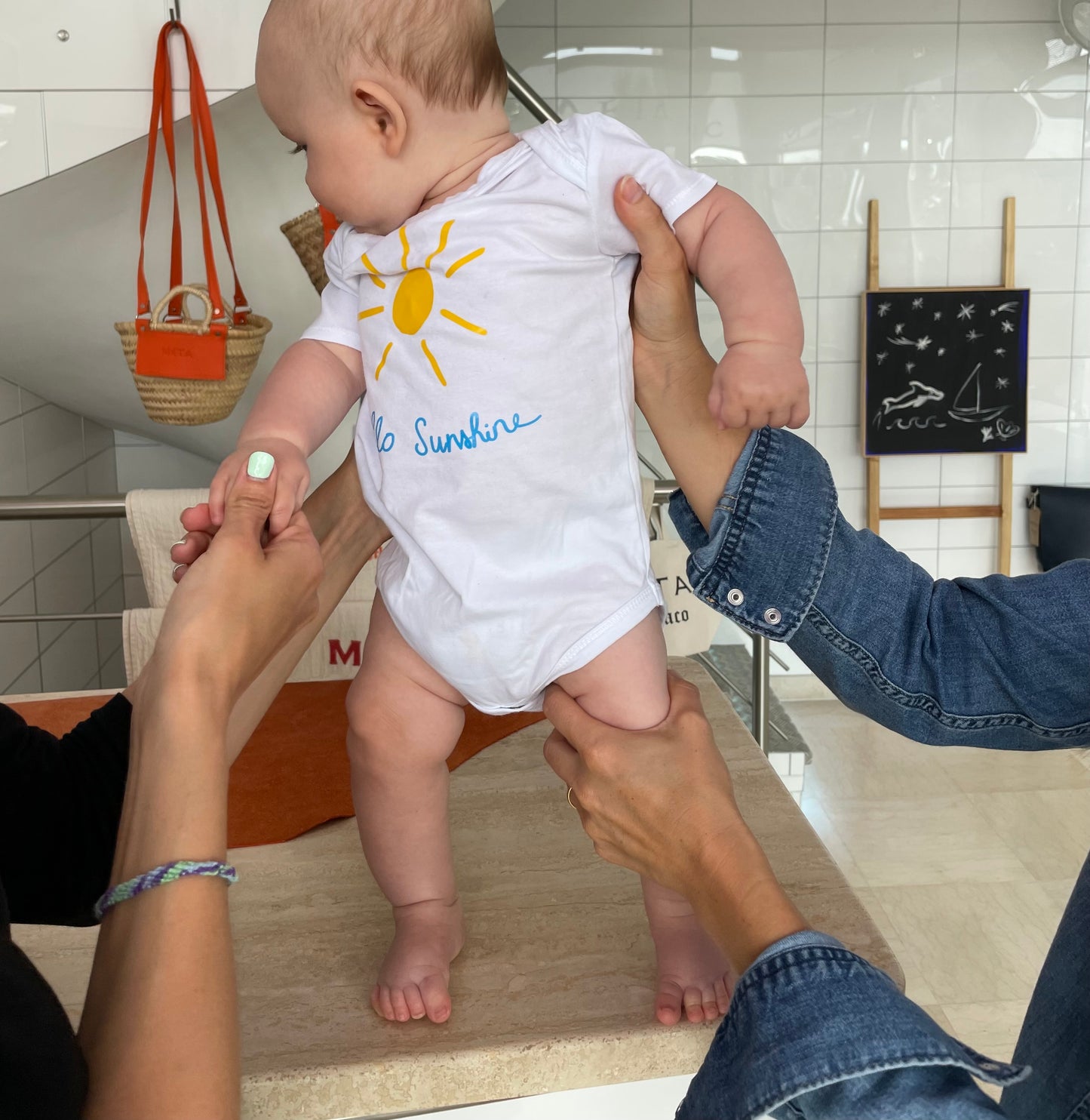 Baby Body Hello Sunshine, White