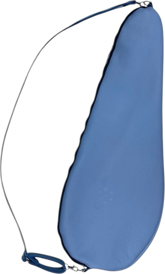 Tennis Racquet Pouch, Sky Blue Leather