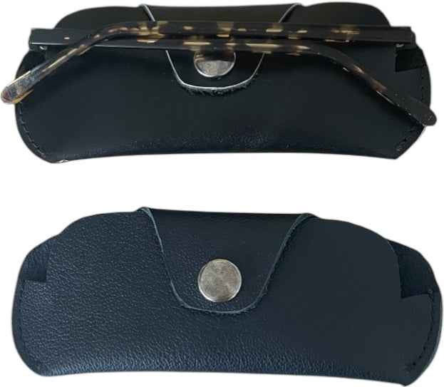 Black Leather Eyewear Case