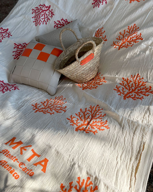 Towel Coral Motifs, Red