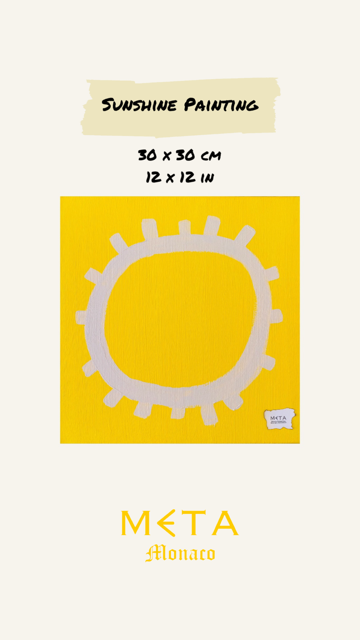 Sunshine Painting, 30x30cm