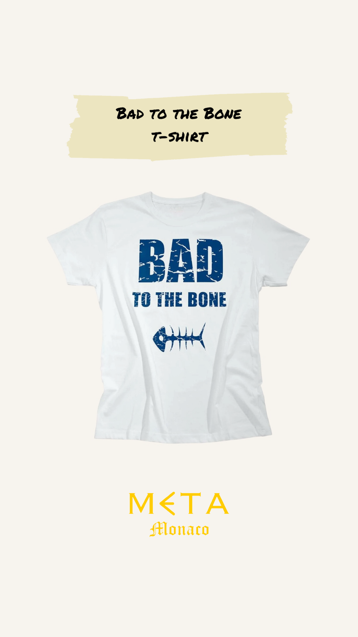 Bad to the Bone T-Shirt, Blue