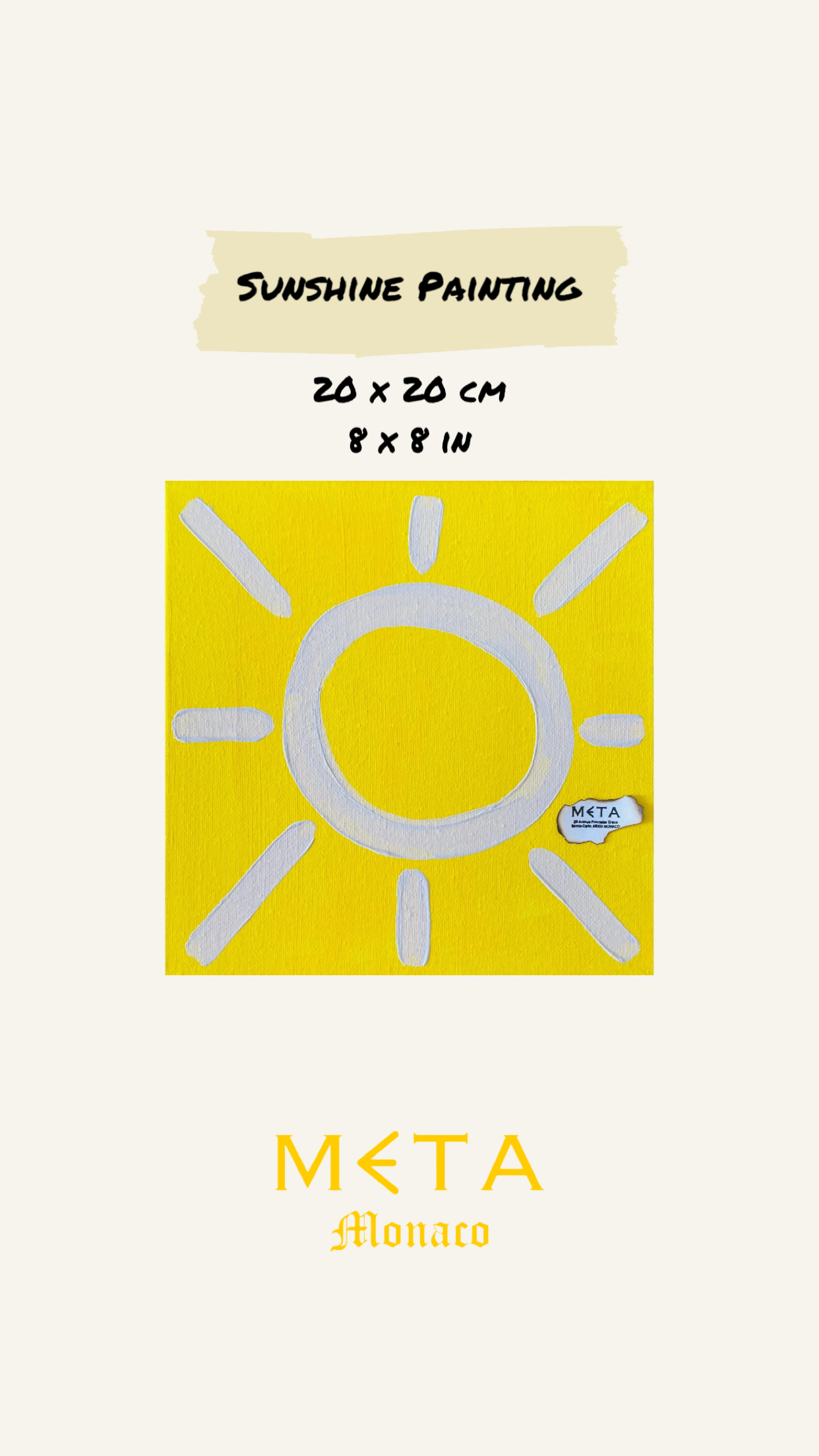 Sunshine Painting, 20x20cm