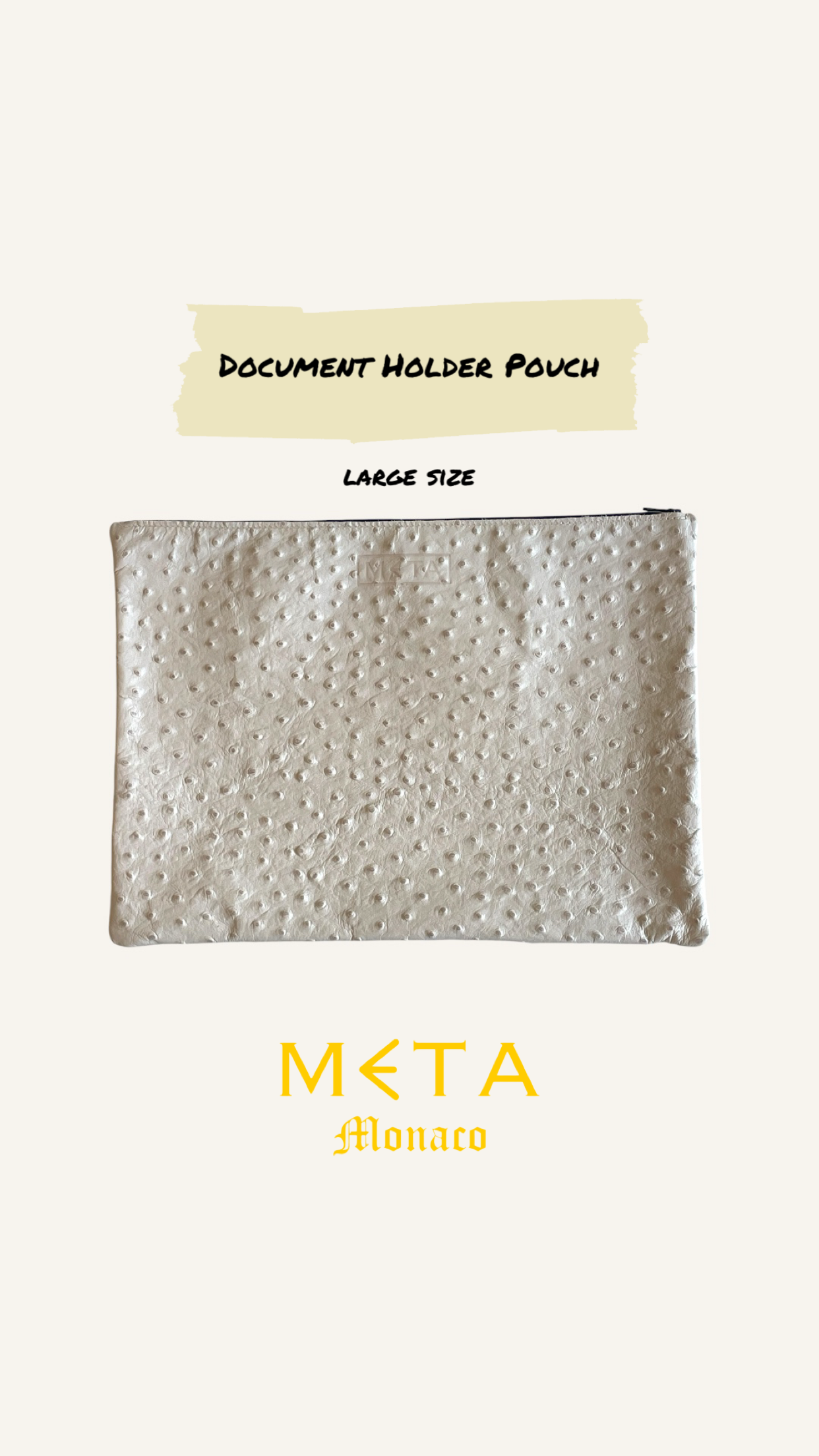 Document Holder Leather Pouch, Large