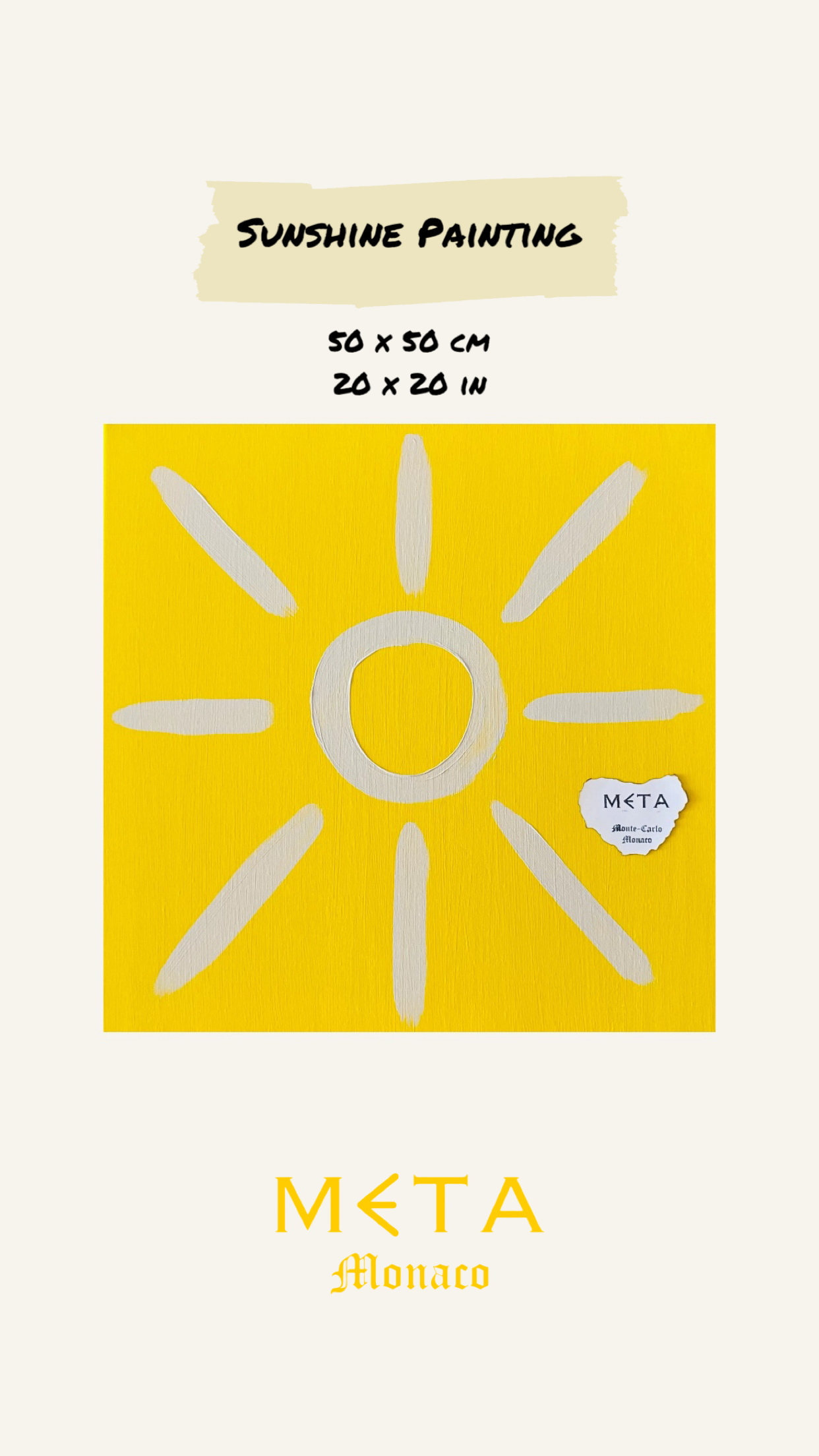Sunshine Painting, 50x50cm