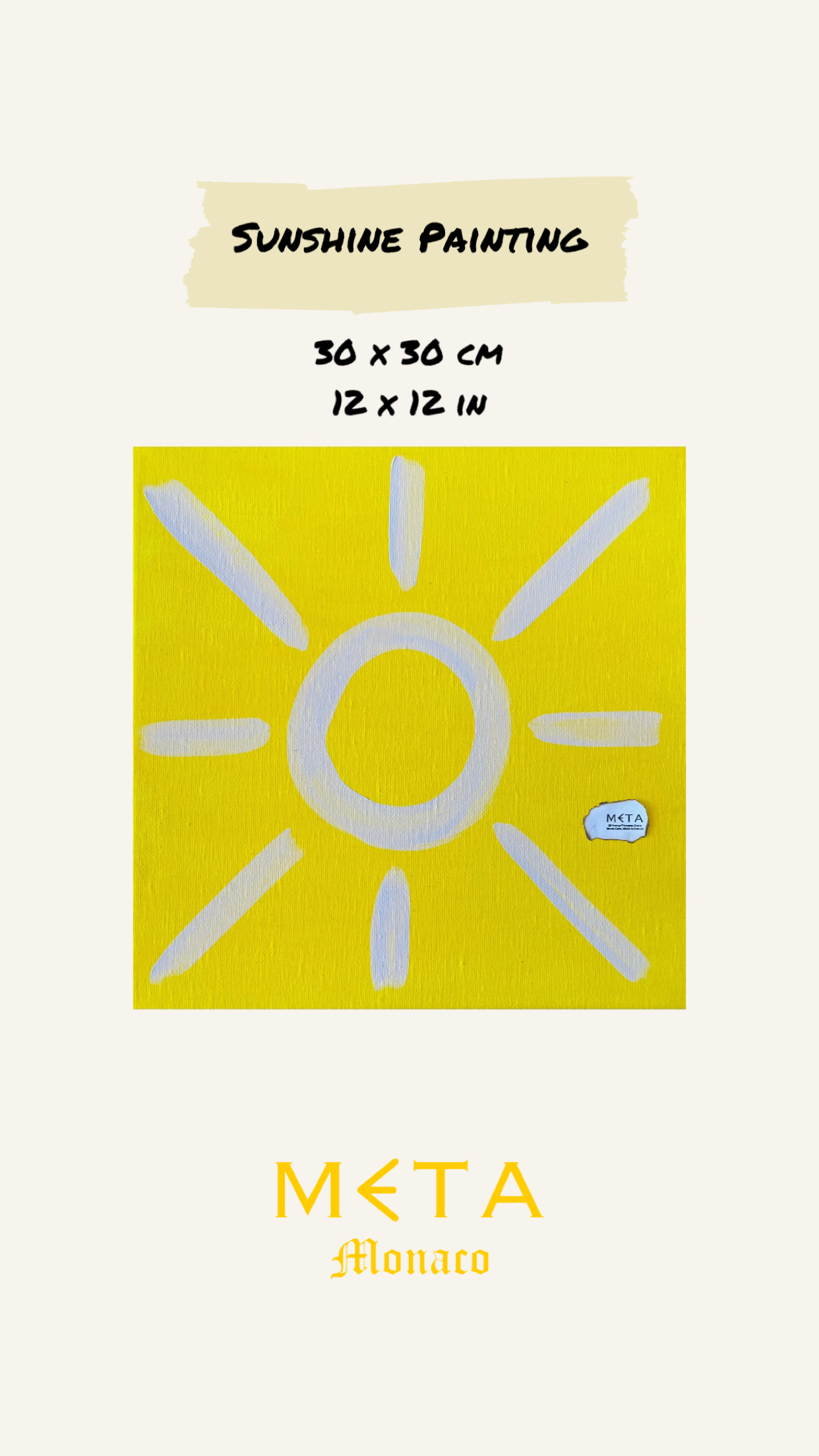 Sunshine Painting, 30x30cm