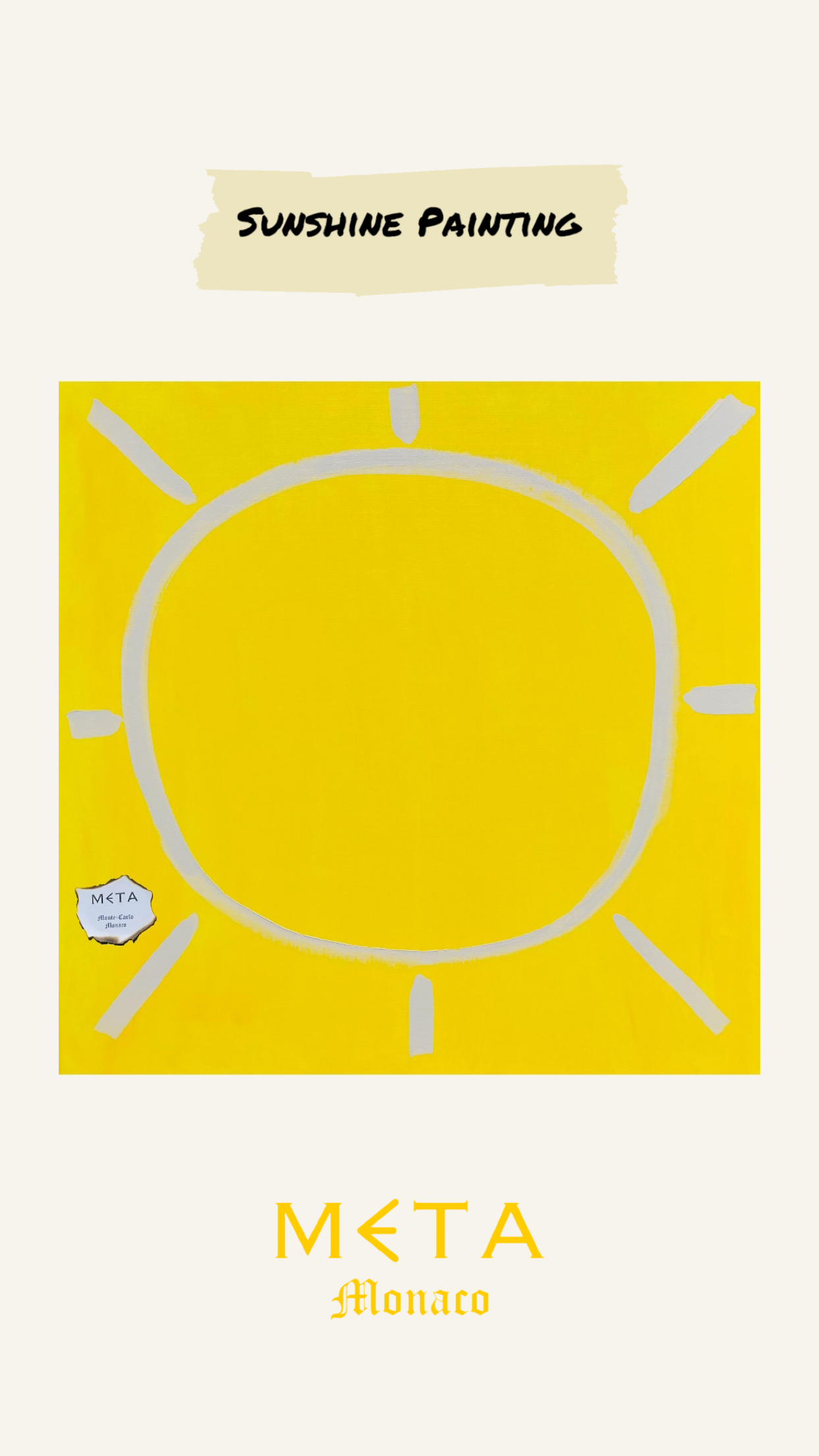 Sunshine Painting, 80x80cm