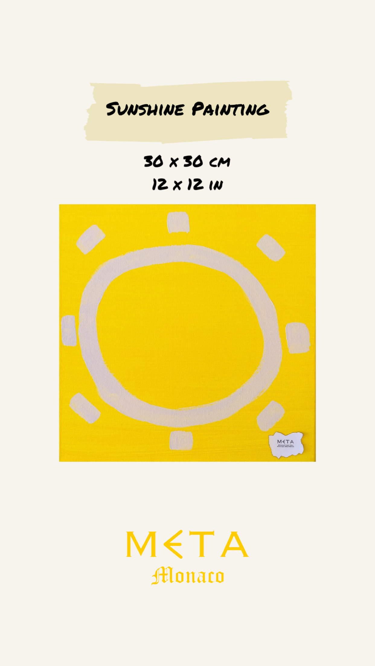 Sunshine Painting, 30x30cm