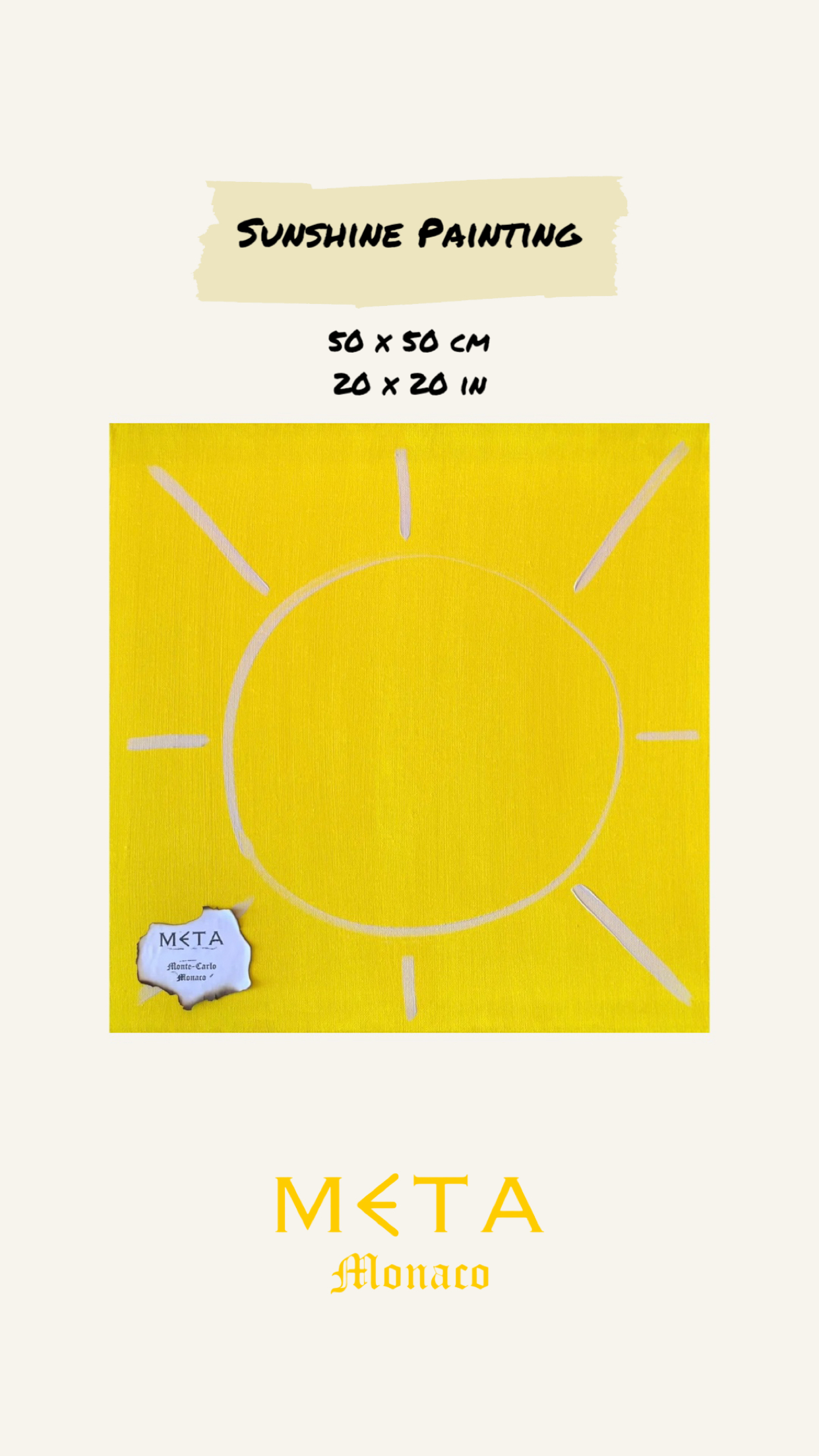 Sunshine Painting, 50x50cm
