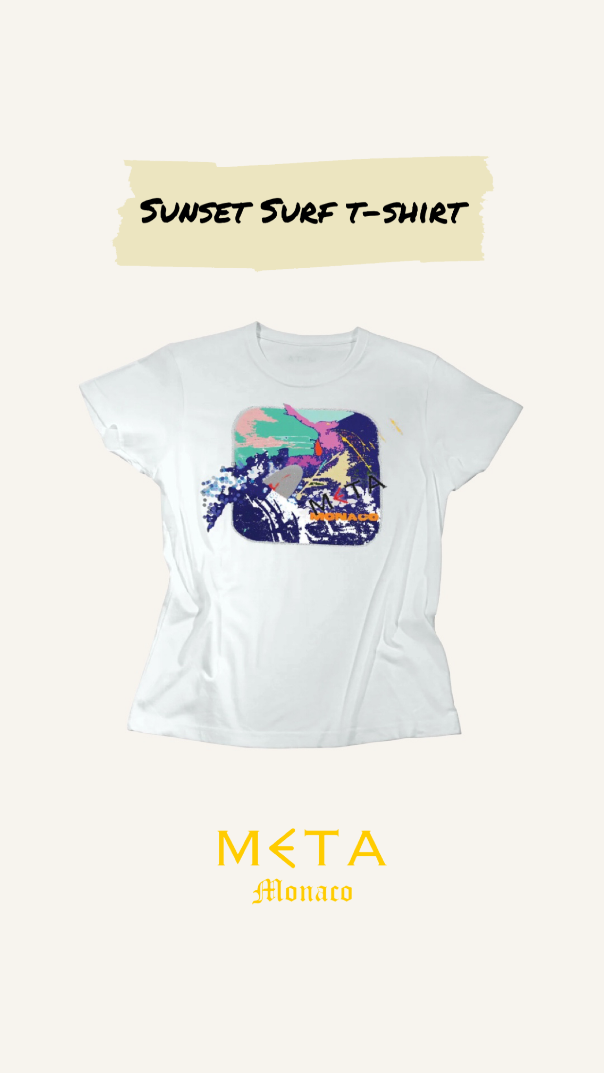 Sunset Surf T-Shirt, White