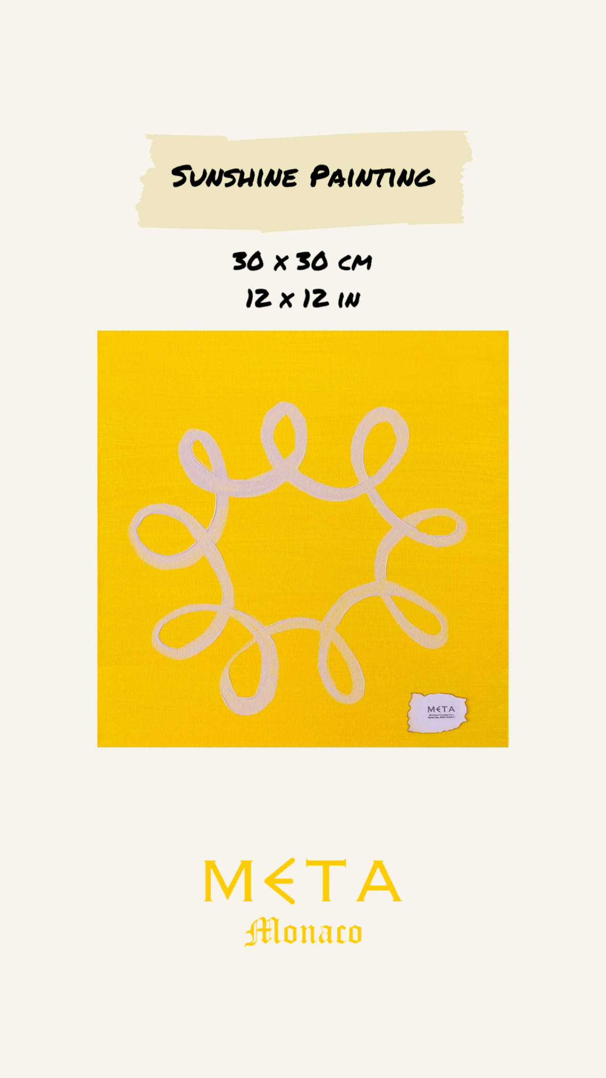 Sunshine Painting, 30x30cm