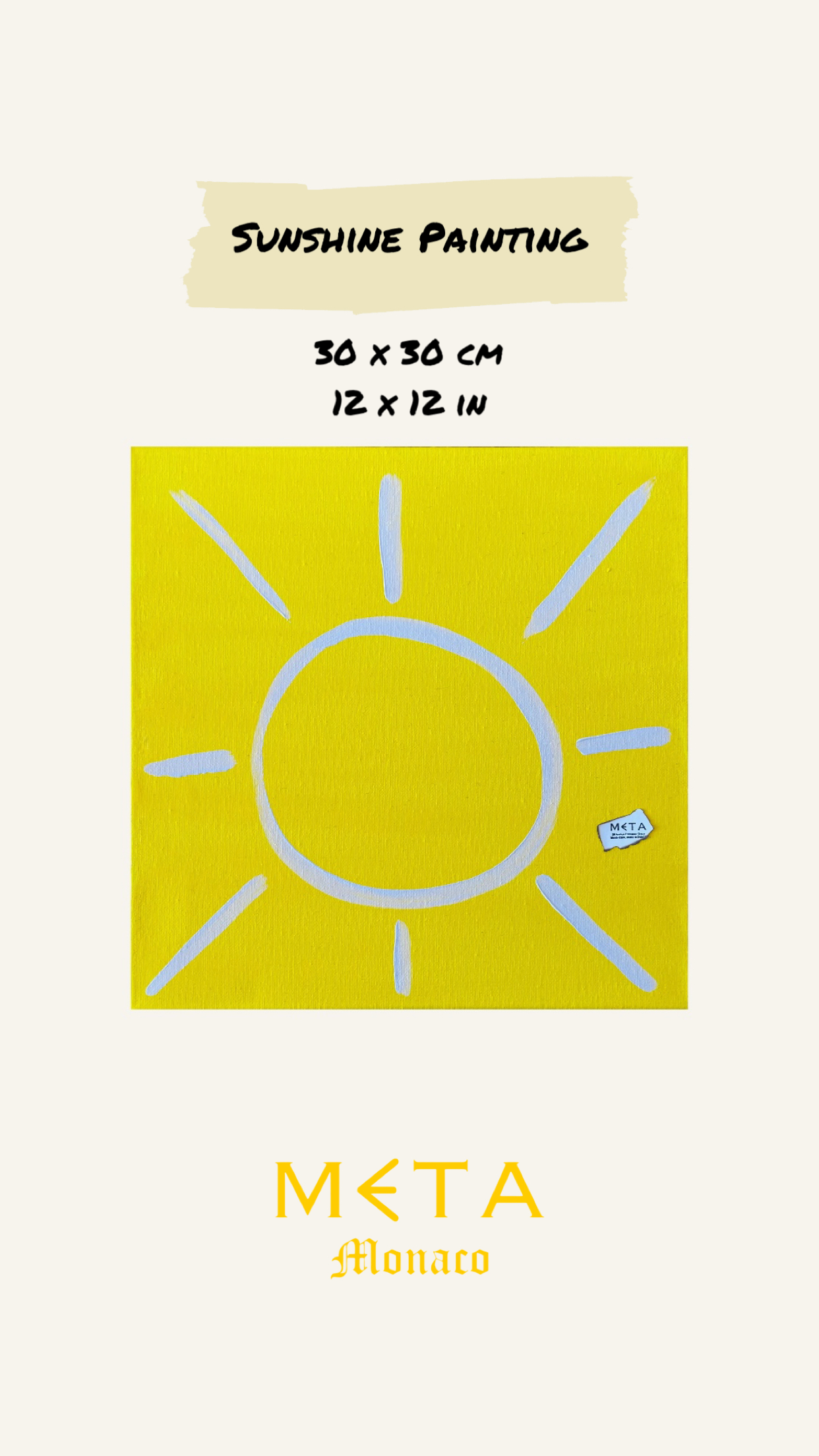 Sunshine Painting, 30x30cm