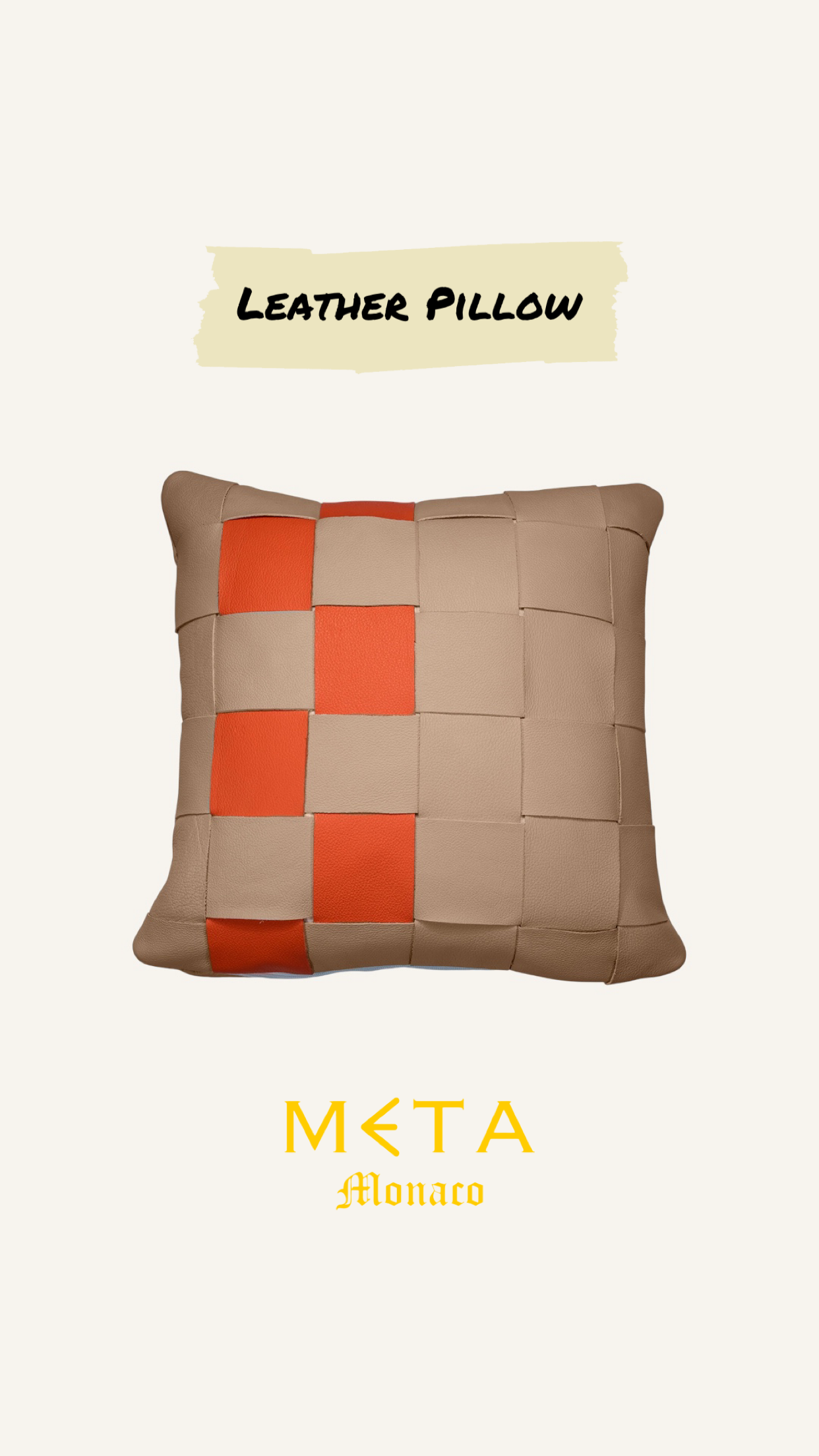 Leather Throw Pillow