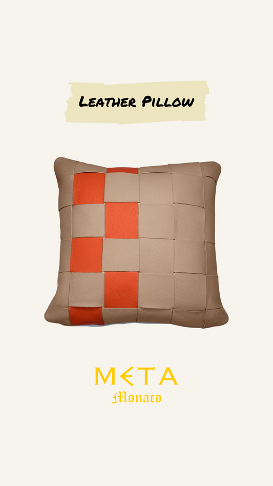 Leather Throw Pillow