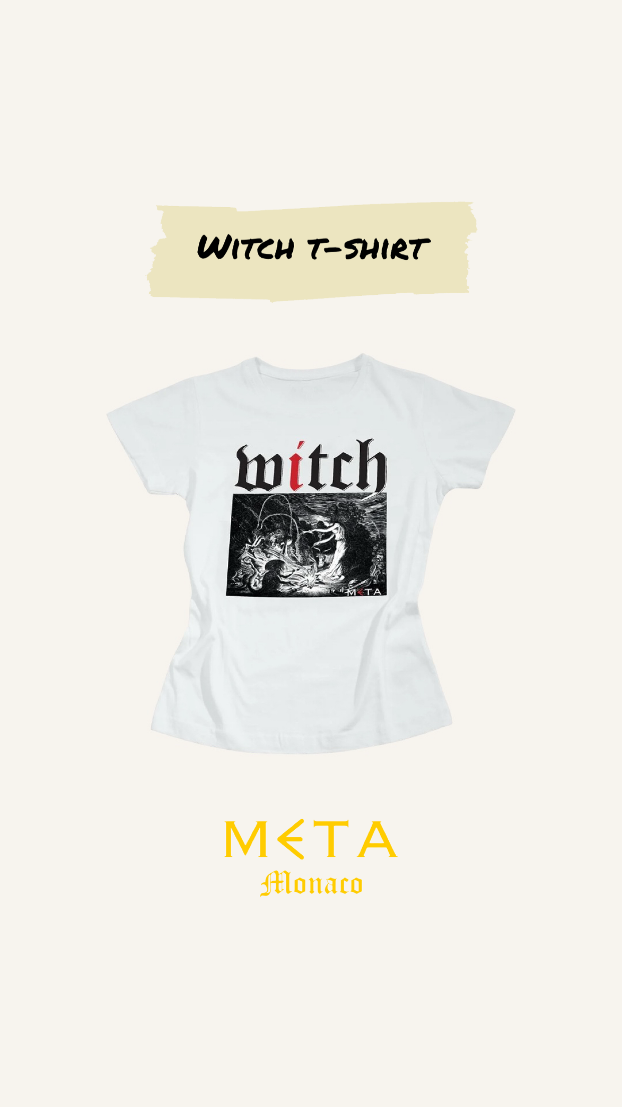 T-Shirt Witch, White