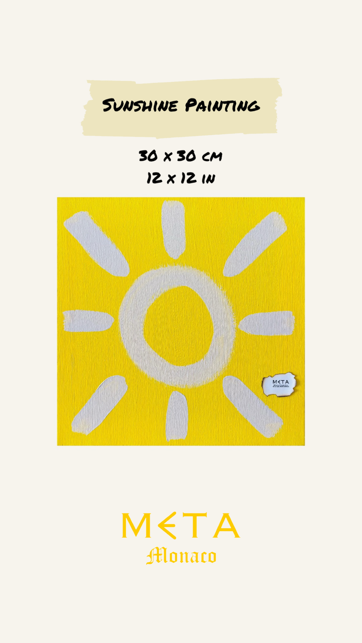 Sunshine Painting, 30x30cm