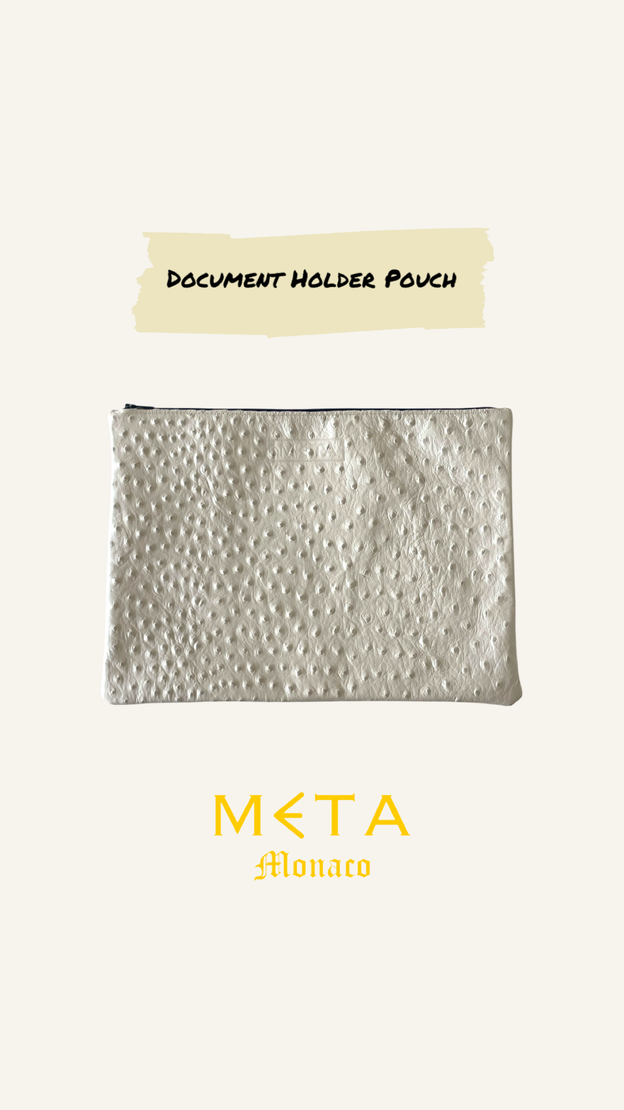 Document Holder Leather Pouch, Medium