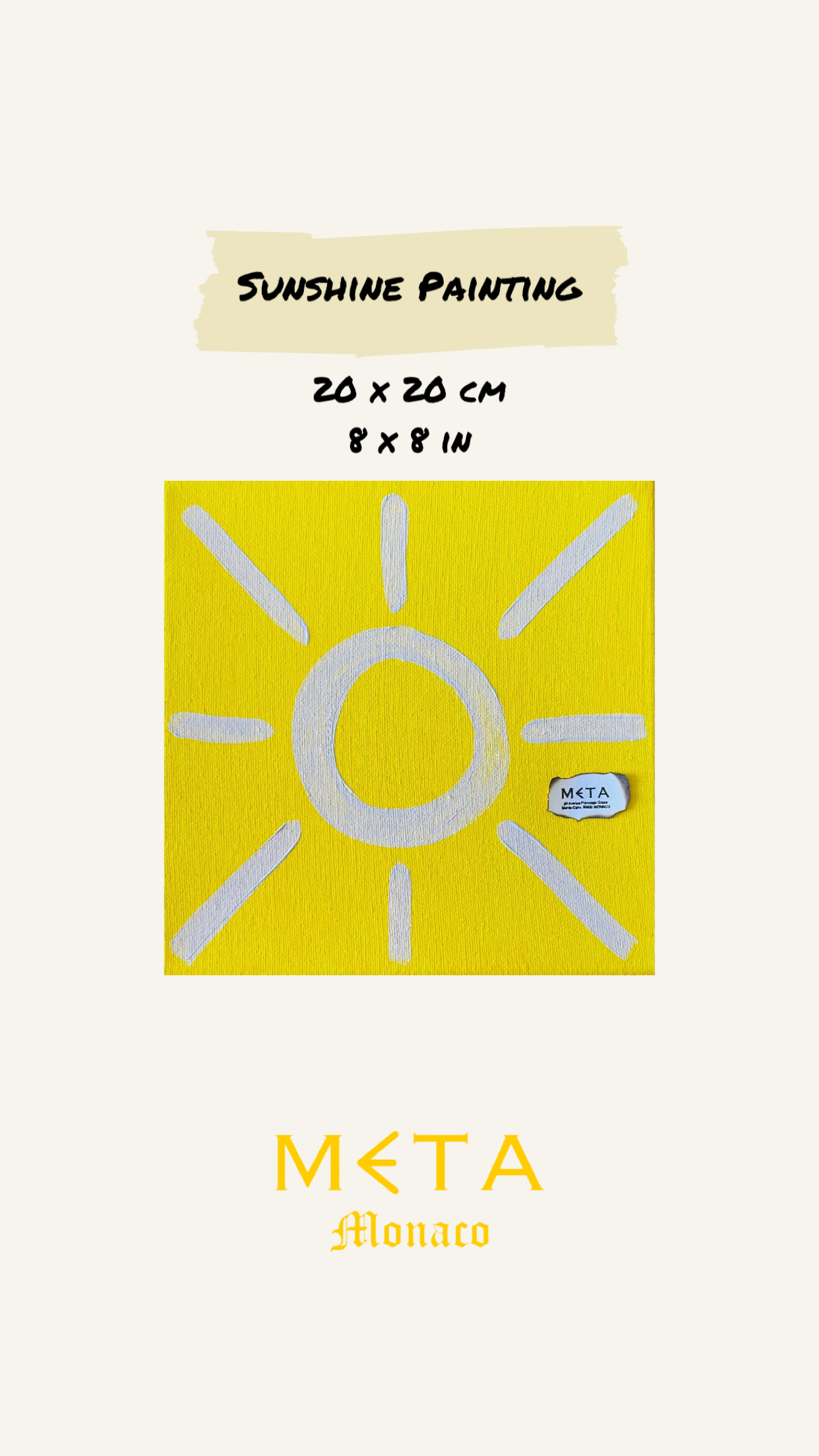 Sunshine Painting, 20x20cm