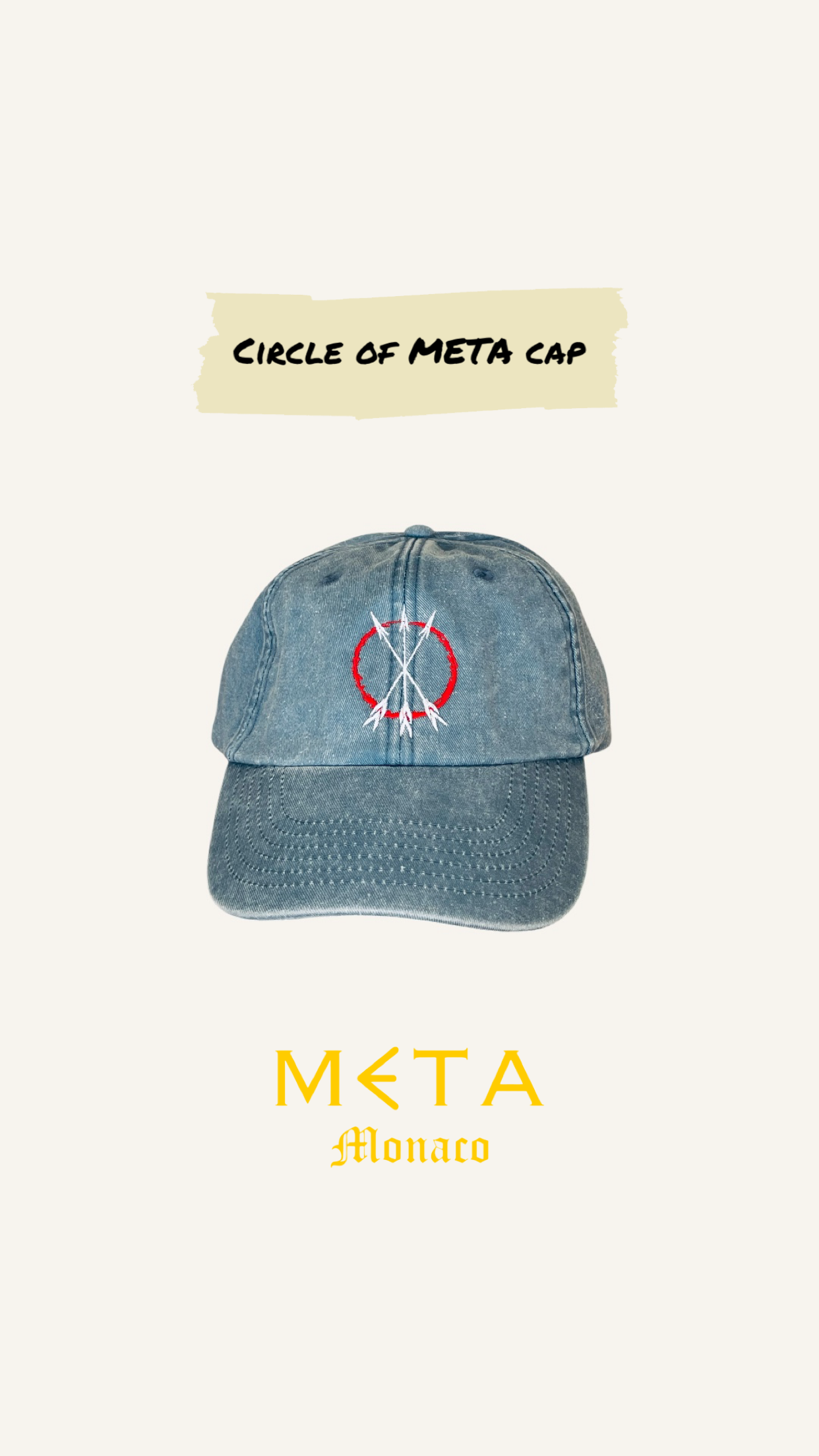 Circle of META cap, light blue