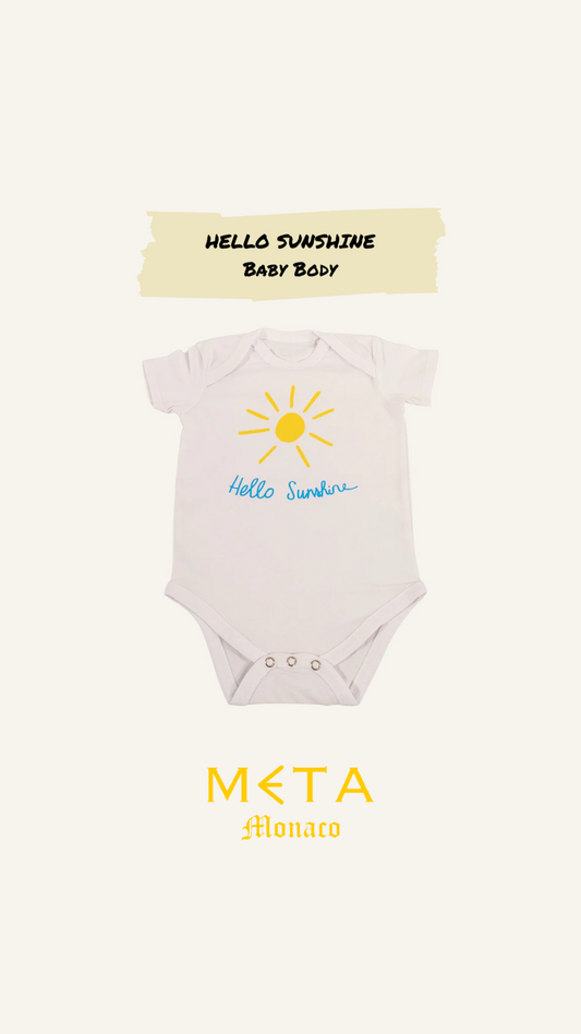 Baby Body Hello Sunshine, White