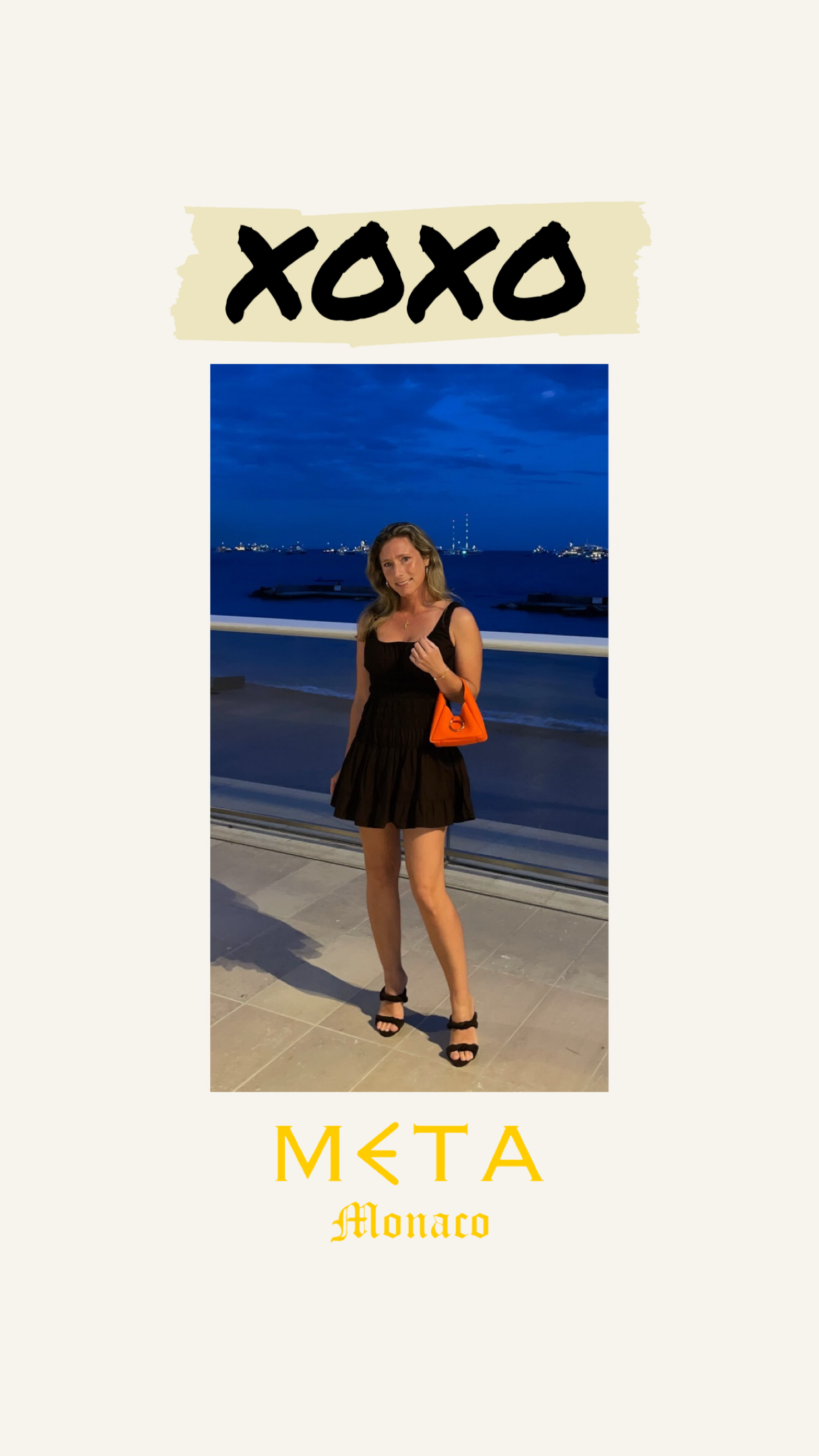 XOXO mini purse, terre de feu orange leather