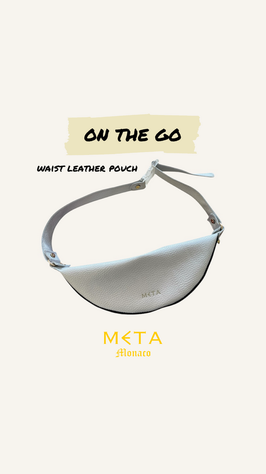 The ON THE GO Waist Pouch, silver leather