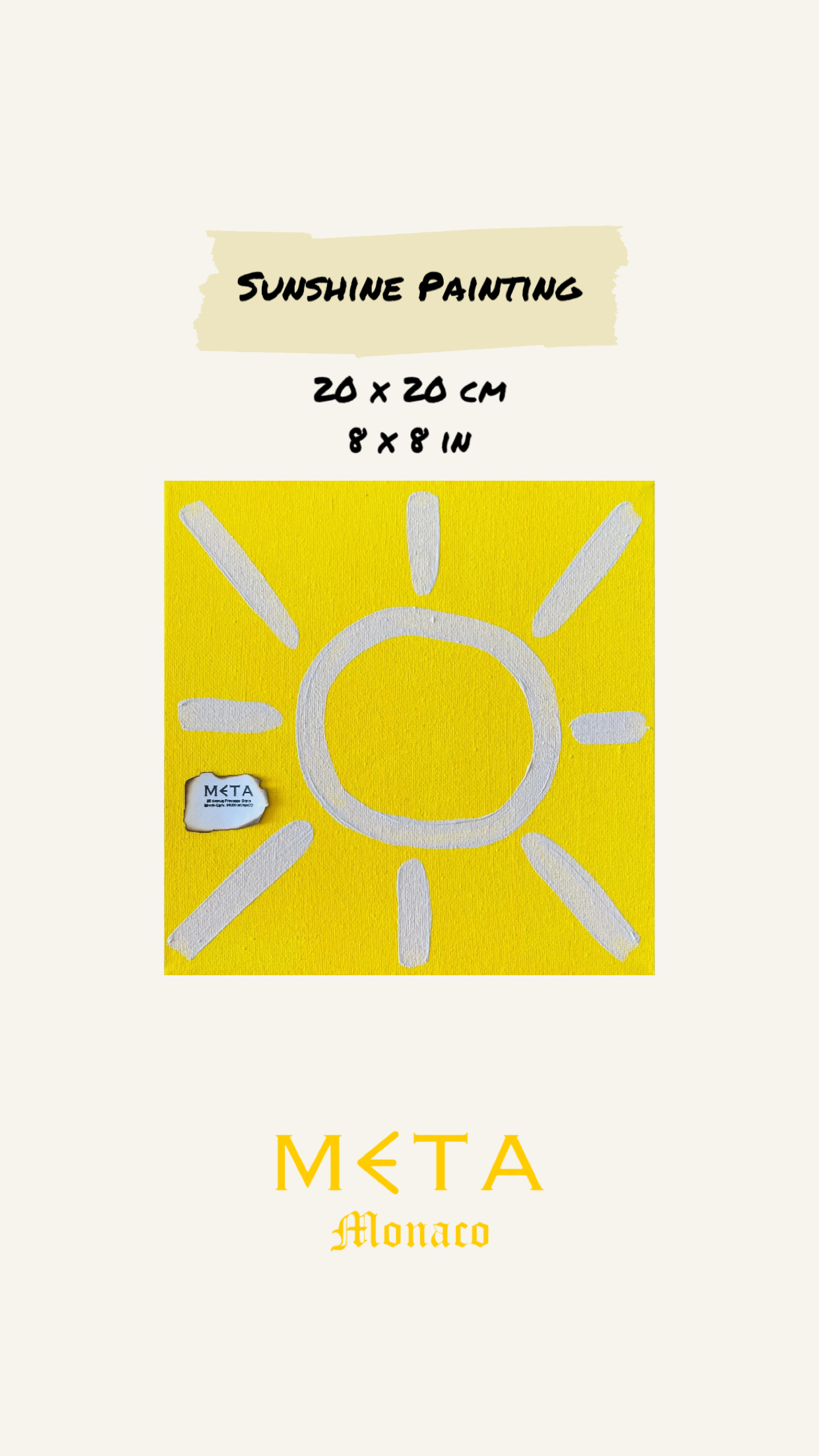 Sunshine Painting, 20x20cm