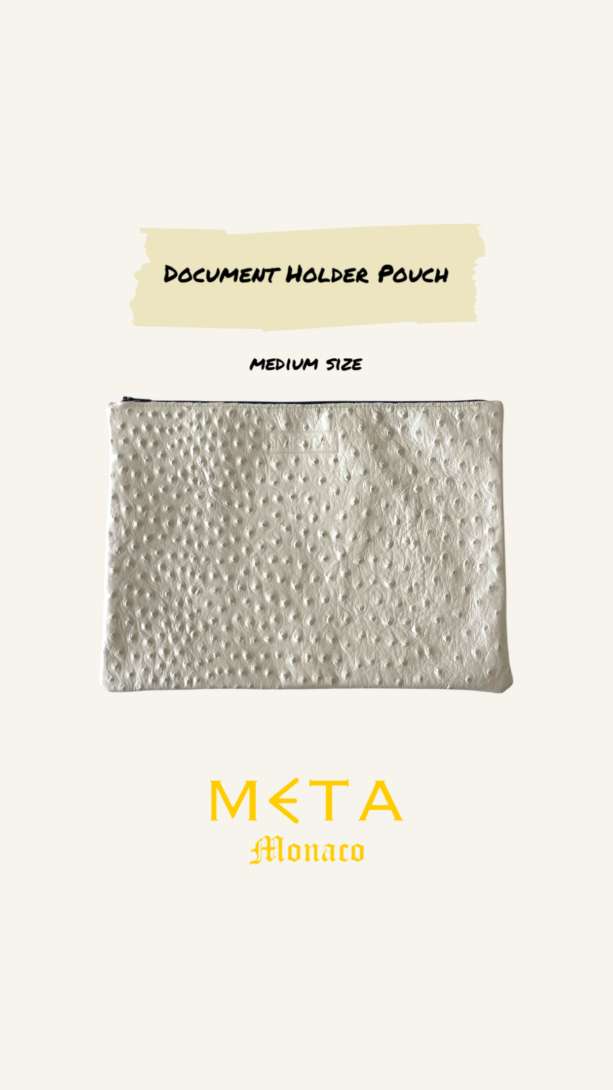 Document Holder Leather Pouch, Medium