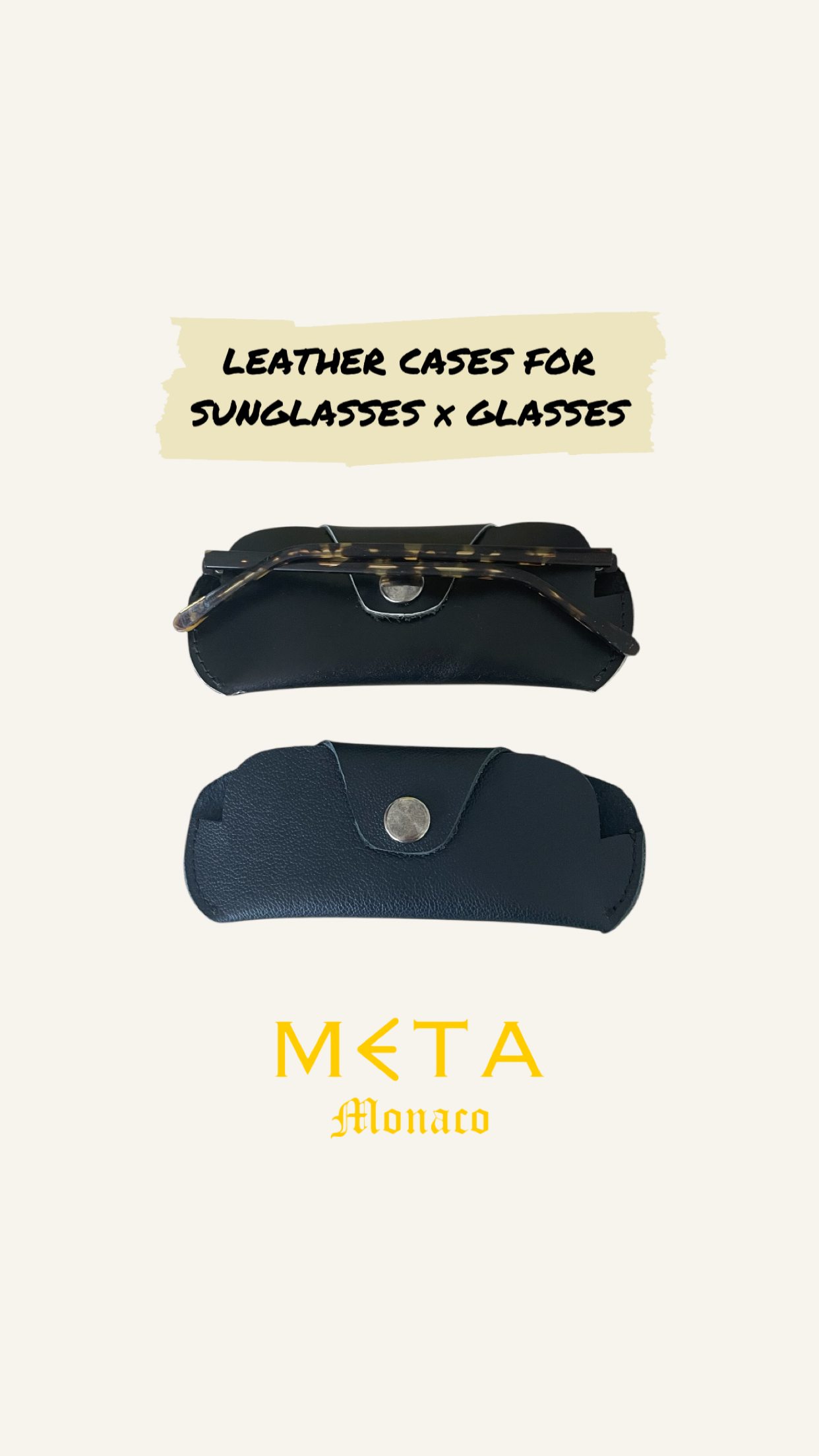Eyewear Case, black leather