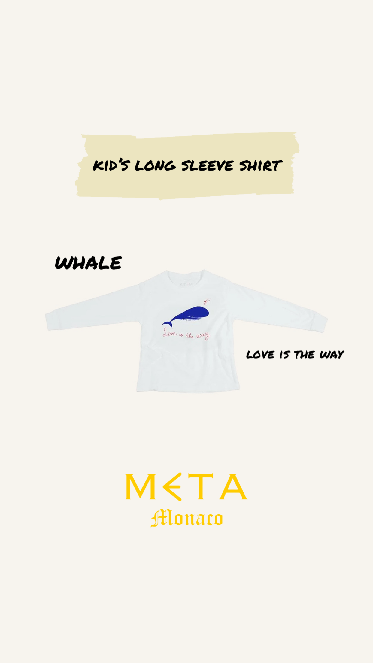 Kids Whale Long Sleeves T-Shirt