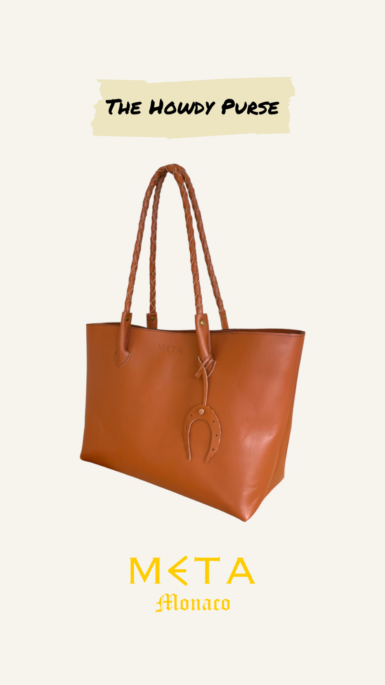 The Howdy Leather Tote Bag