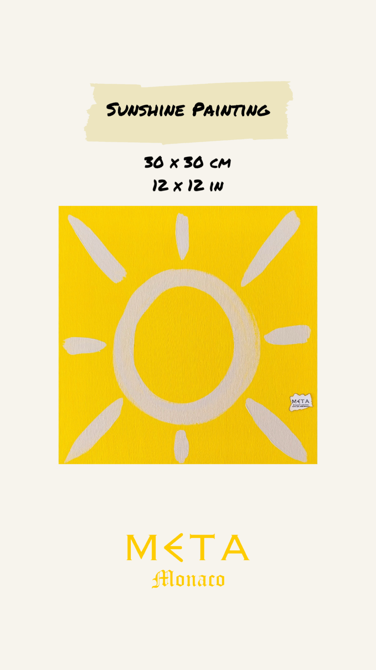 Sunshine Painting, 30x30cm