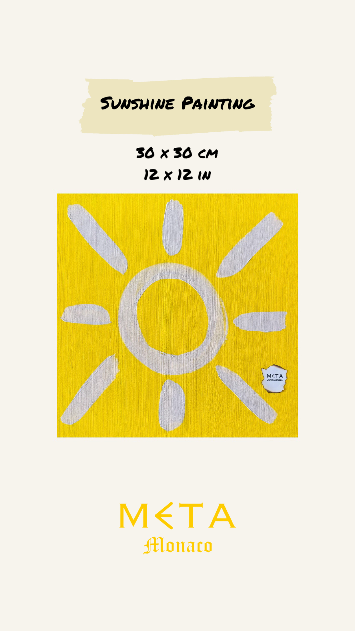 Sunshine Painting, 30x30cm