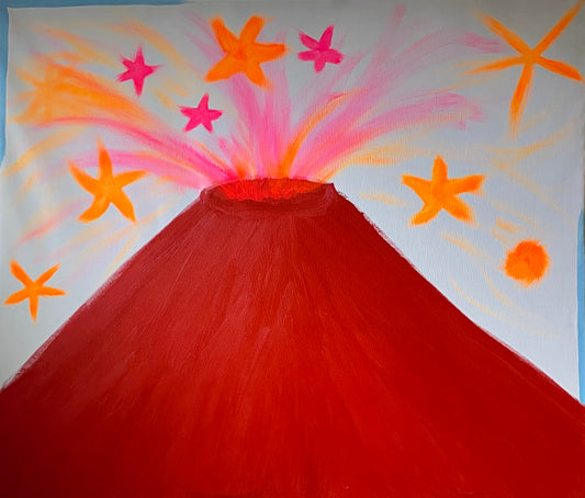 Volcano Painting 101x118 cm