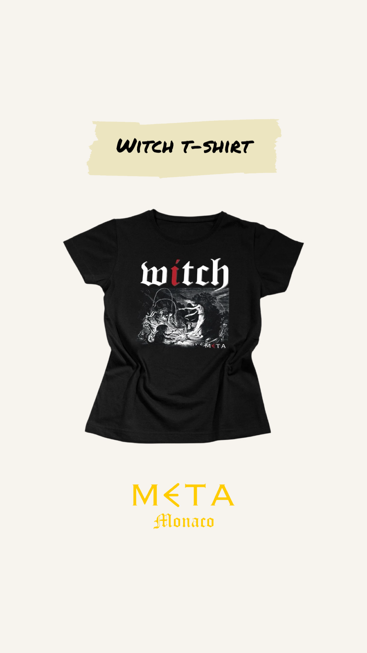 T-Shirt Witch, Black