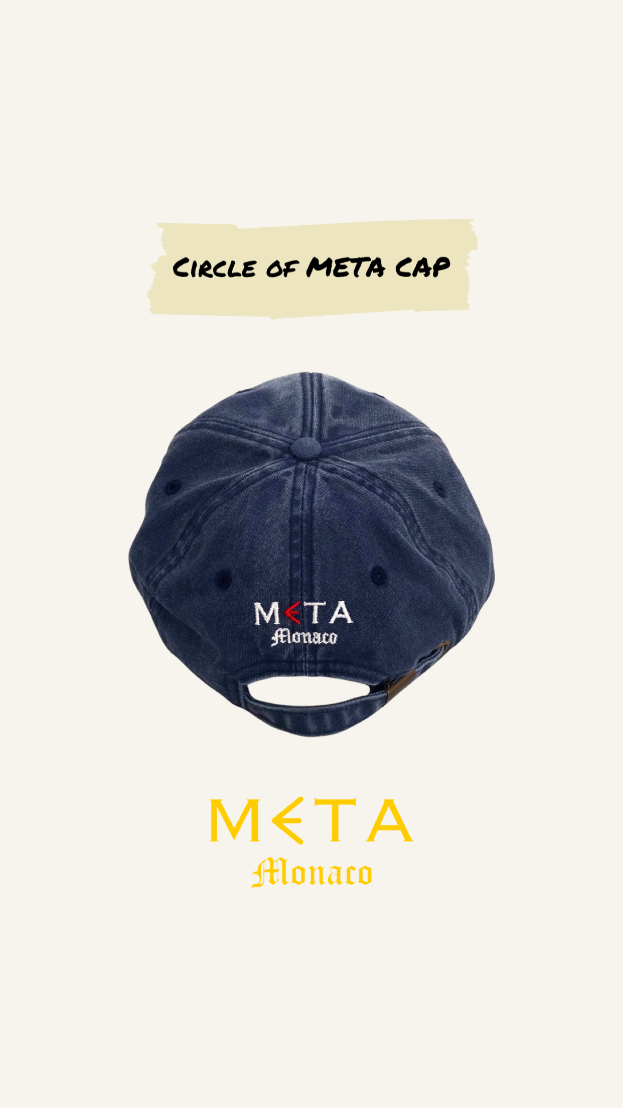 Circle of META Cap, navy blue