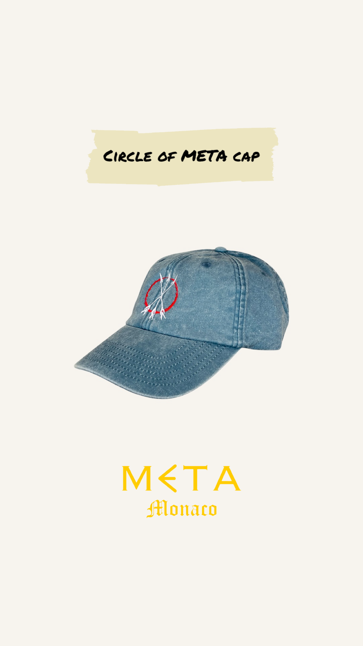 Circle of META cap, light blue