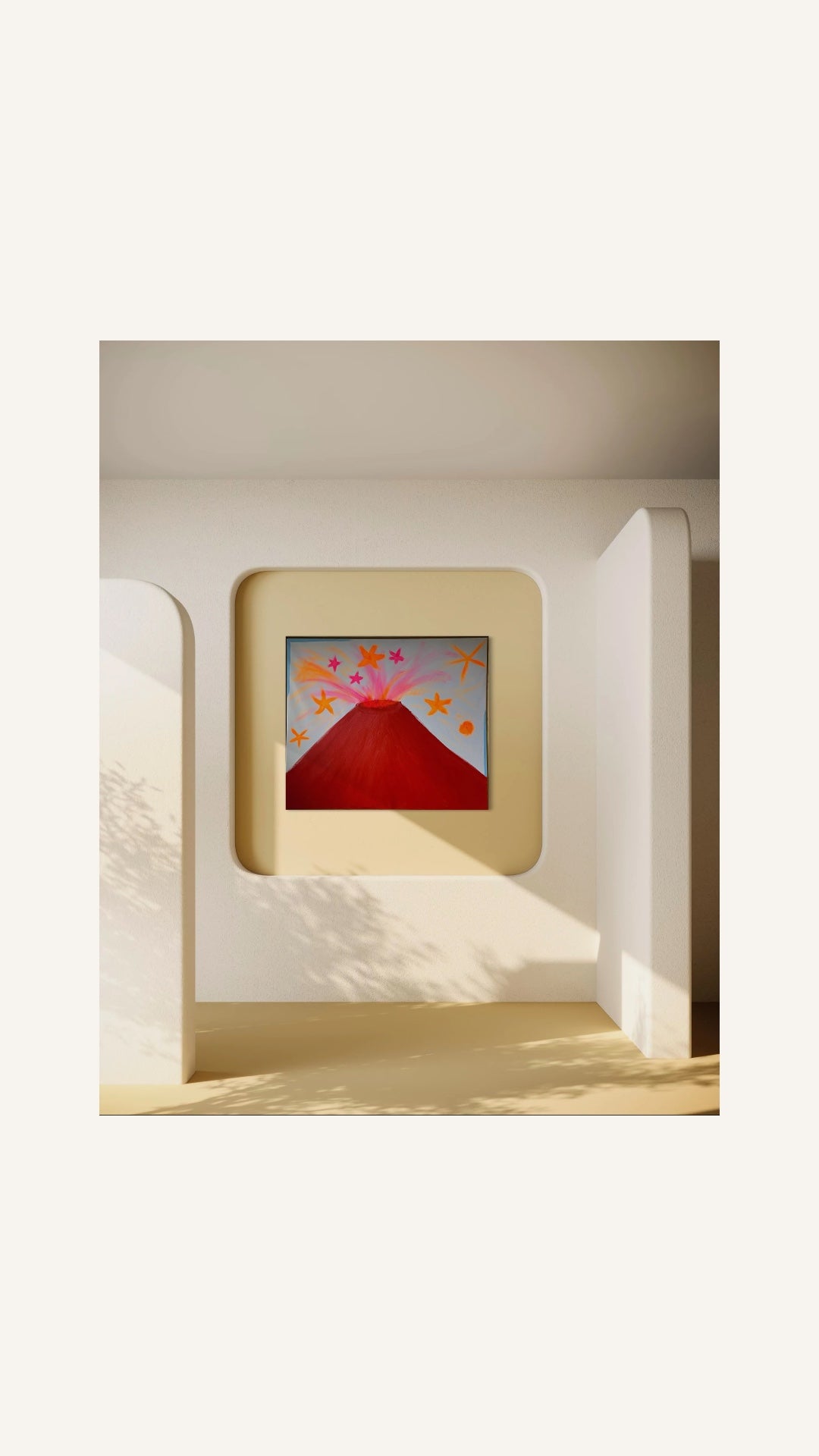 Volcano Painting 101x118 cm