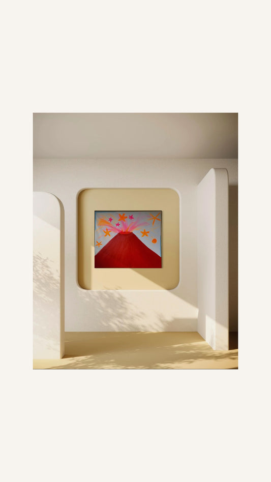 Volcano Painting 101x118 cm