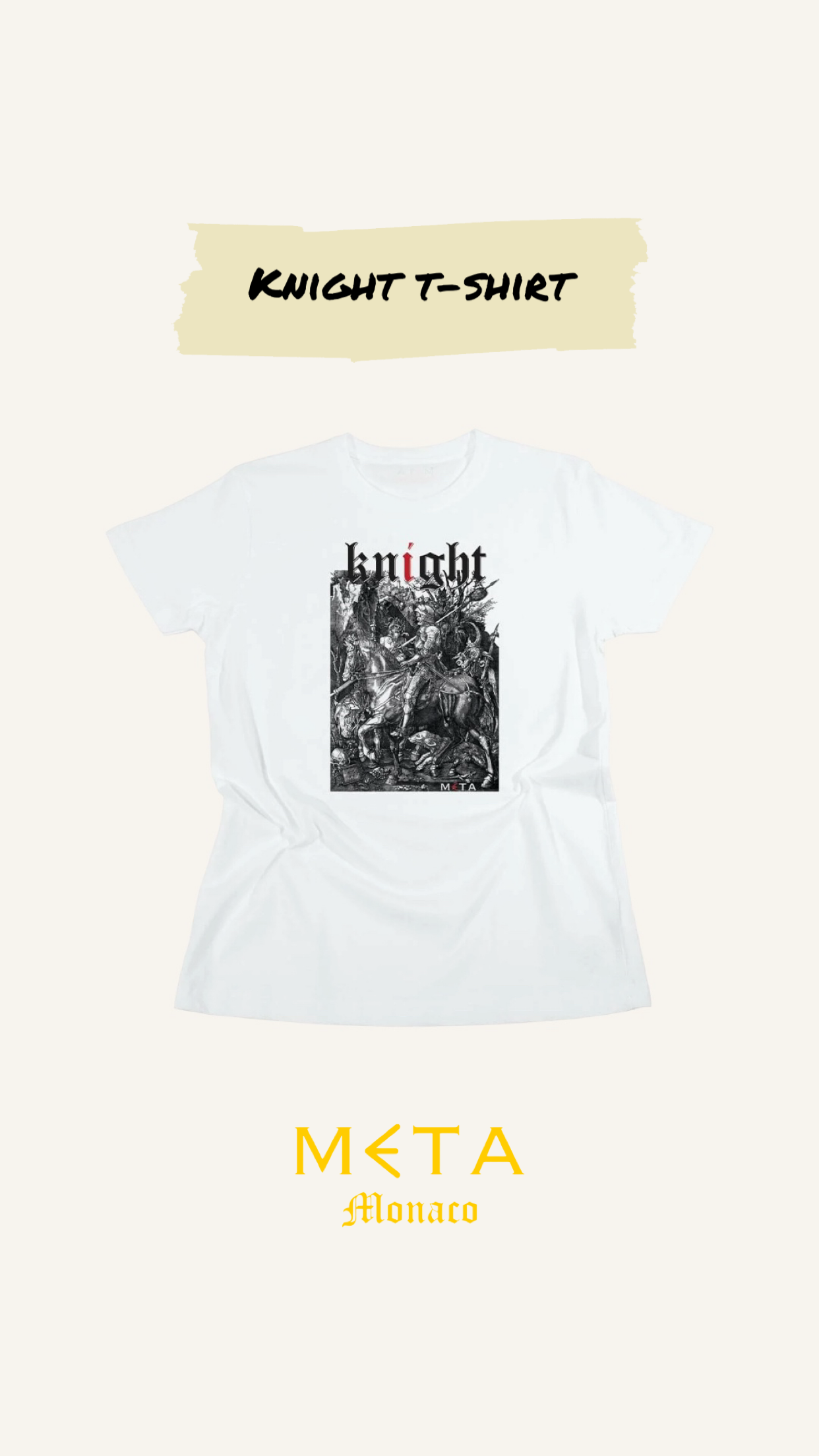 T-Shirt Knight, White