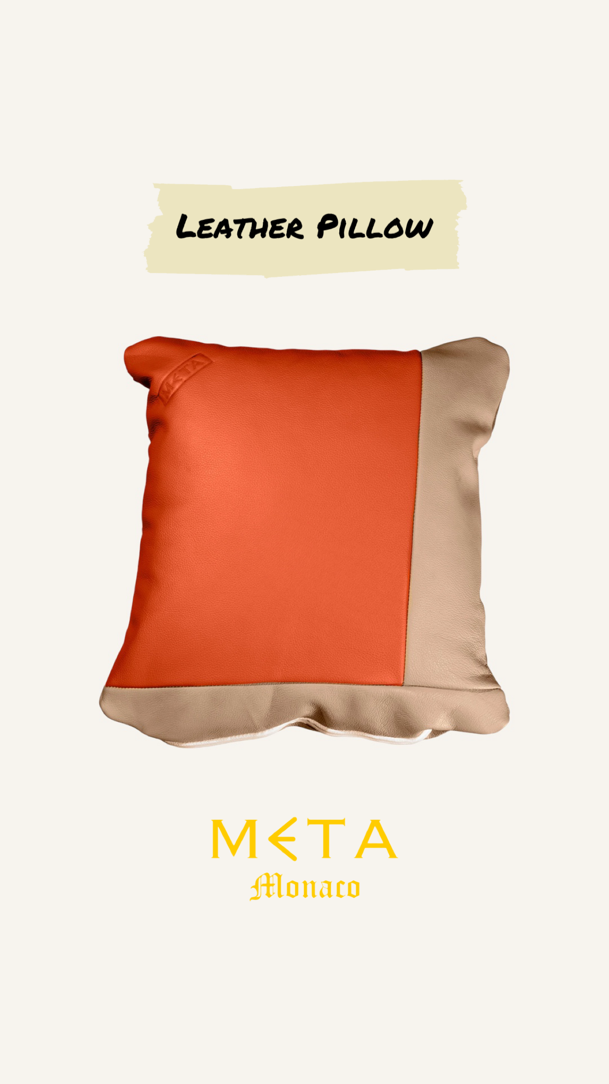 Leather Throw Pillow