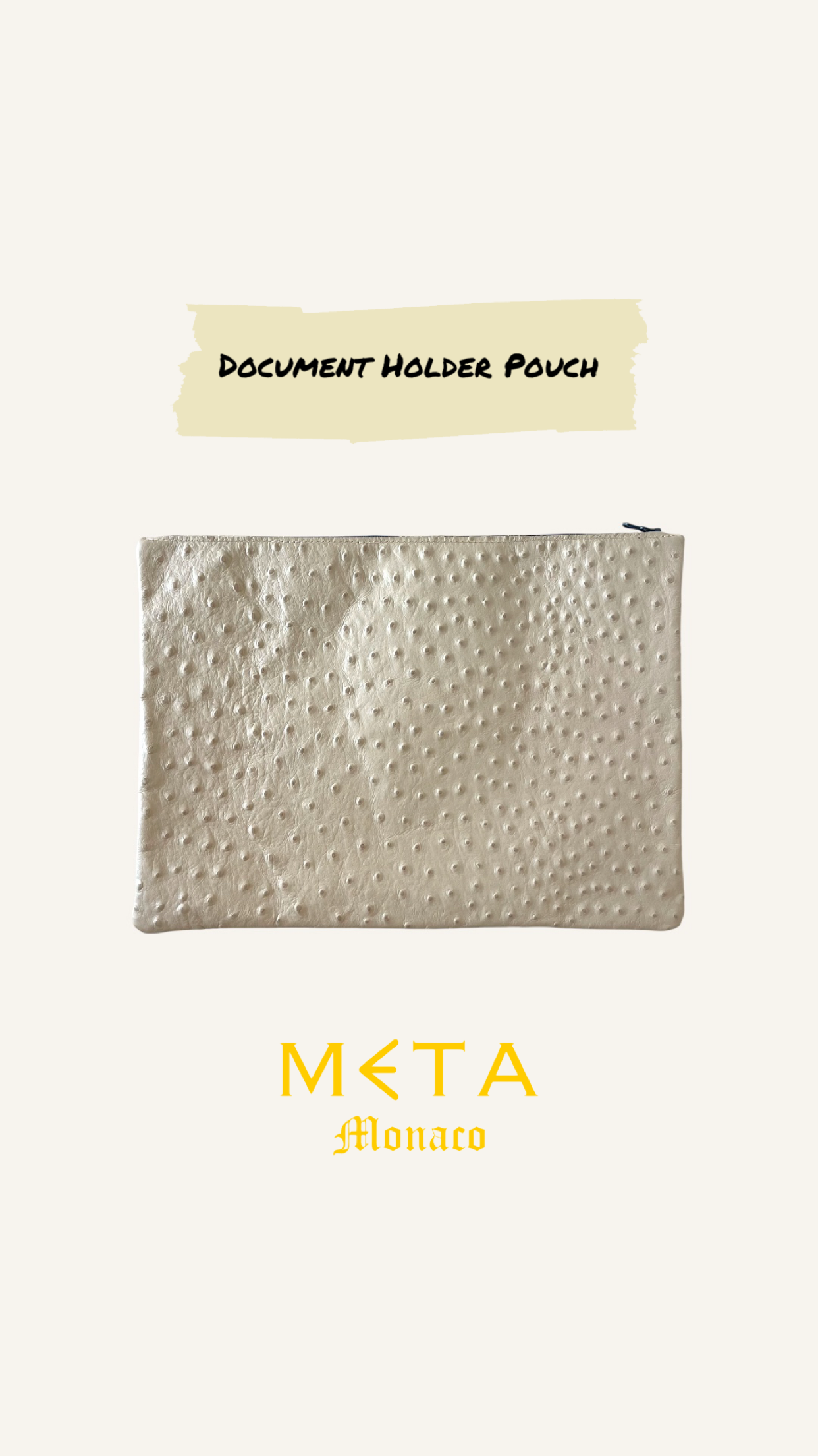 Document Holder Leather Pouch, Medium